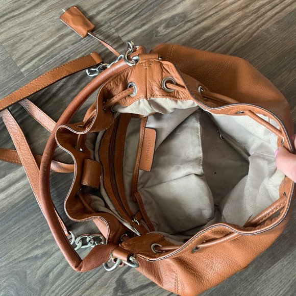 Michael Kors Tan Leather Hobo + Cross Body Strap - Picture 5 of 5